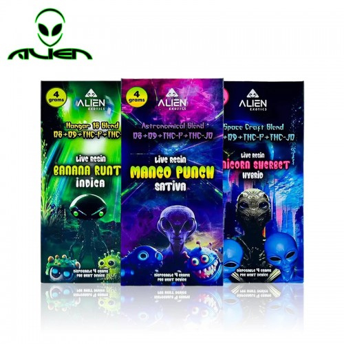 ALIEN EXOTICS DELTA LIVE RESIN DISPOSABLE VAPE 4GM/5CT/PK